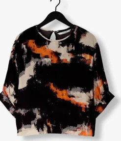 zwarte summum top top painted print