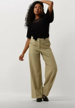 zwarte summum t-shirt short sleeve ruffle top crepe jersey