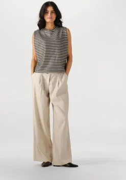 SUMMUM e t-shirt sleeveless top knitted stripe coated>DAMES Tops & T-Shirts