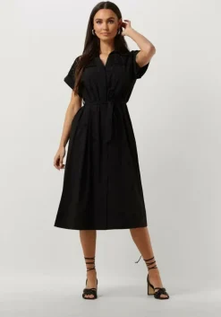 zwarte suncoo midi jurk coco