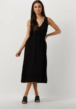 zwarte suncoo midi jurk cristy