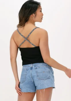 zwarte tommy jeans top tjw essential strappy top