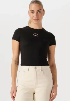 TOMMY JEANS e t-shirt tjw slim essential logo 2 tee>DAMES Tops & T-Shirts