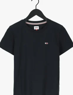 zwarte tommy jeans t-shirt tjw regular jersey c neck