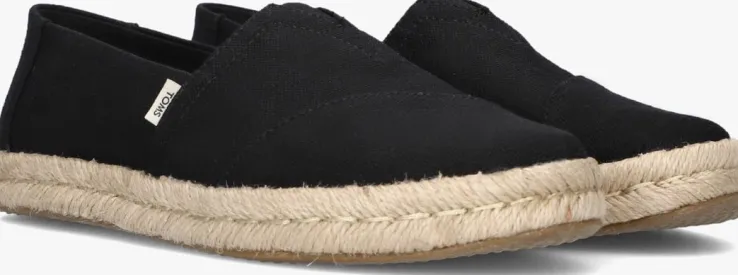zwarte toms espadrilles alpargata rope 2.0