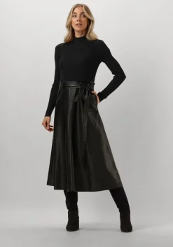 zwarte twinset milano midi jurk 242tt3080