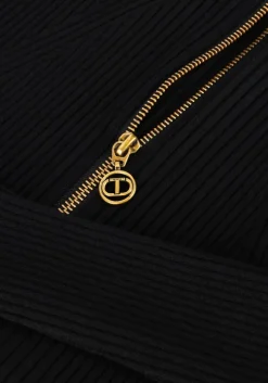 zwarte twinset milano midi jurk 242tt3080