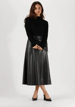 zwarte twinset milano midi jurk 242tt3080