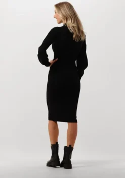zwarte twinset milano midi jurk 242tp3591