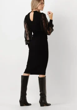 zwarte twinset milano midi jurk 242tt3160