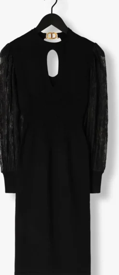 zwarte twinset milano midi jurk 242tt3160