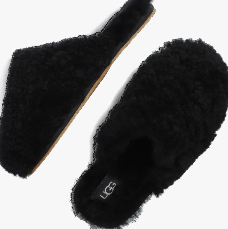 UGG e pantoffels w maxi curly slide>DAMES Pantoffels