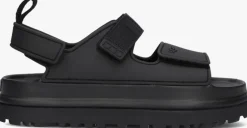 zwarte ugg platte sandalen w goldenglow