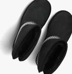 zwarte ugg vachtlaarzen classic short crescent