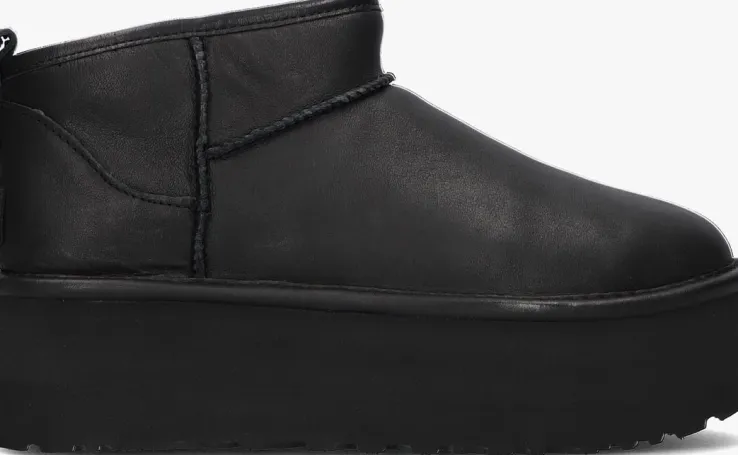 zwarte ugg vachtlaarzen w classic ultra mini platform