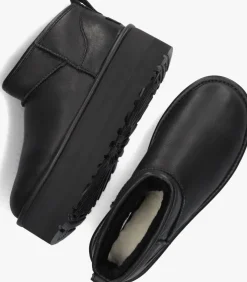 zwarte ugg vachtlaarzen w classic ultra mini platform