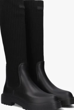 zwarte unisa hoge laarzen falerce