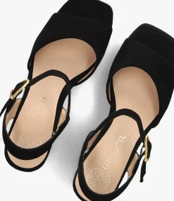 zwarte unisa sandalen met hak odran