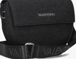 zwarte valentino bags schoudertas bigs denim flap bag