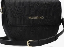 zwarte valentino bags schoudertas pansy flap bag
