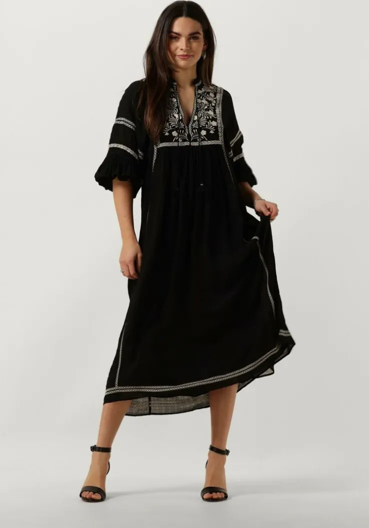 zwarte vanessa bruno midi jurk veronica