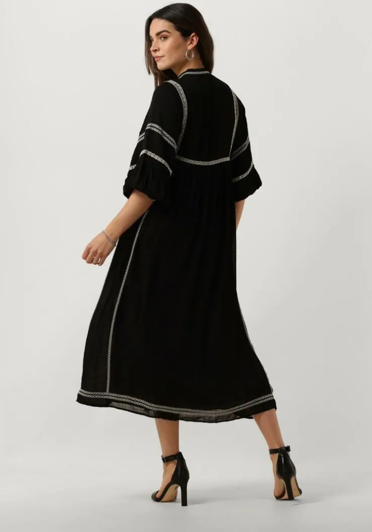 zwarte vanessa bruno midi jurk veronica