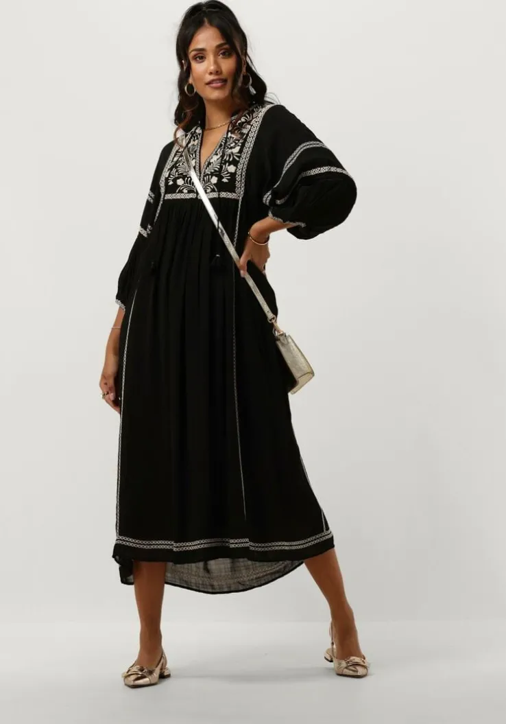 zwarte vanessa bruno midi jurk veronica