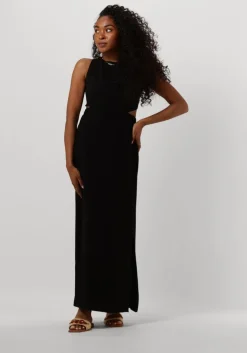 zwarte vanilia maxi jurk resort cross