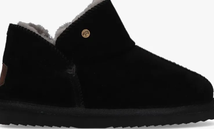 zwarte warmbat pantoffels willow