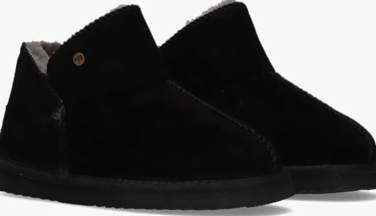 zwarte warmbat pantoffels willow