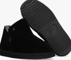 zwarte warmbat pantoffels willow