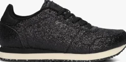 zwarte woden lage sneakers ydun icon glitter