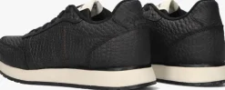 zwarte woden lage sneakers ronja croco