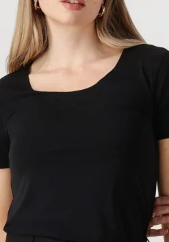 zwarte wolford top aurora pure top short sleeveless