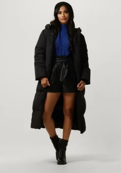 zwarte y.a.s. gewatteerde jas yasirima ls long down coat s. noos