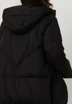 zwarte y.a.s. gewatteerde jas yasirima ls long down coat s. noos