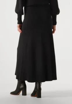 zwarte y.a.s. maxirok yasfonny hw ankle knit skirt