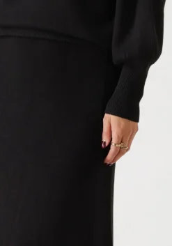 zwarte y.a.s. maxirok yasfonny hw ankle knit skirt