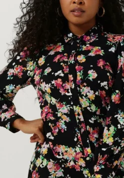 zwarte y.a.s. midi jurk yasaloma ls midi shirt dress s