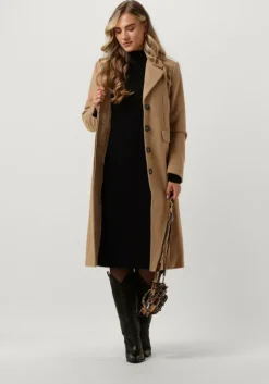 zwarte y.a.s. midi jurk yasbalis ls funnel knit dress