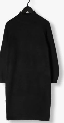 zwarte y.a.s. midi jurk yasbalis ls funnel knit dress