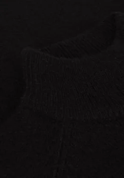 zwarte y.a.s. midi jurk yasbalis ls funnel knit dress