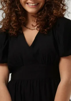 zwarte y.a.s. midi jurk yasclema ss midi dress