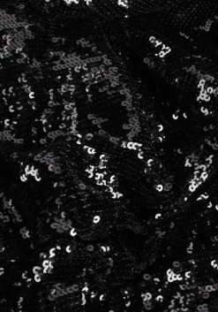 zwarte y.a.s. midi jurk yasflapper 7/8 sequin dress