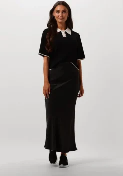 zwarte y.a.s. top yasmille ss knit pullover