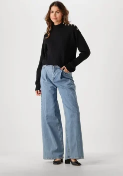 zwarte y.a.s. trui yashama ls knit pullover